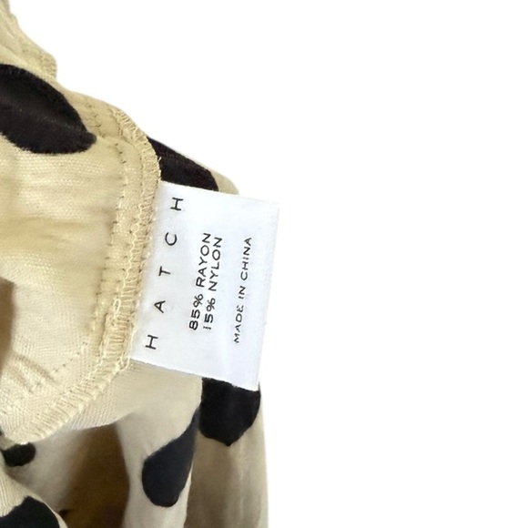 Hatch Maternity The Tori Wrap Dress in Cream and Black Polka Dot - Picture 3 of 11